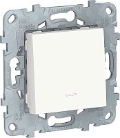 Выключатель с подсветкой без рамки Schneider Electric Unica New 1-кл. белый